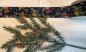 Stoff-Band Weihnachten blau mit Kerzen (Göteburg)